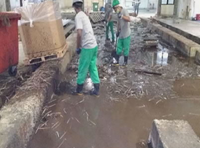 Descontaminação de área operacional